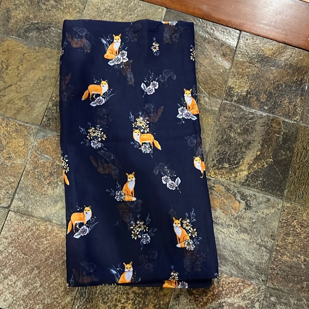 Fox Scarf/Wrap in Navy